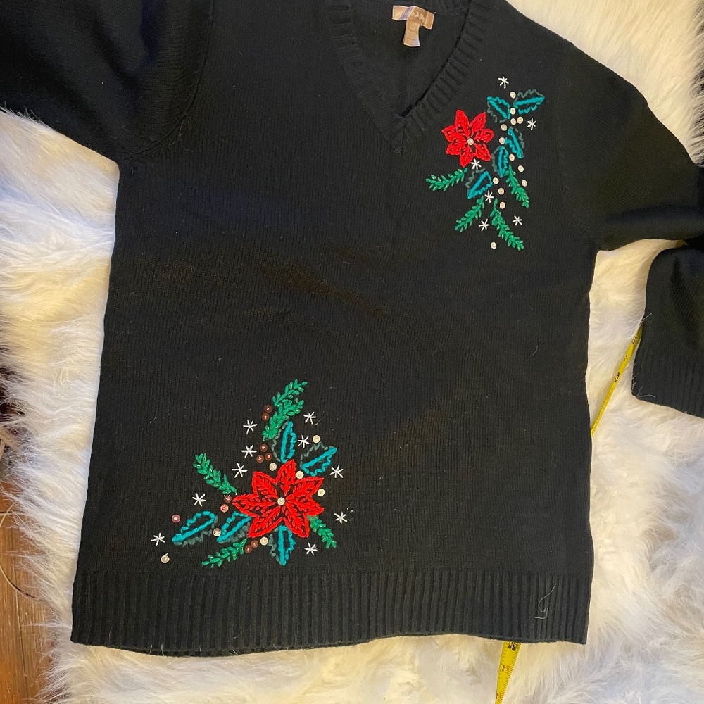 Black christmas sweater